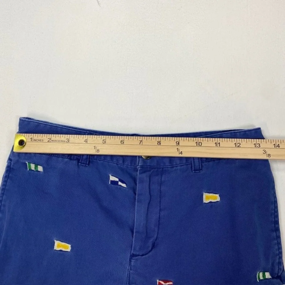Polo Ralph Lauren Boys‎ Blue Nautical Flag Embroidered Chino Shorts Size 14